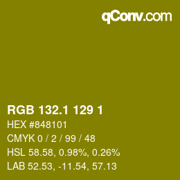 カラーコード: RGB 132.1 129 1 | qconv.com