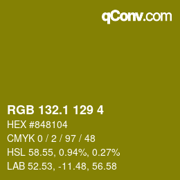 カラーコード: RGB 132.1 129 4 | qconv.com