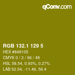 カラーコード: RGB 132.1 129 5 | qconv.com