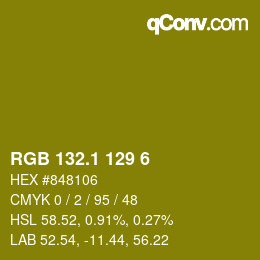 カラーコード: RGB 132.1 129 6 | qconv.com