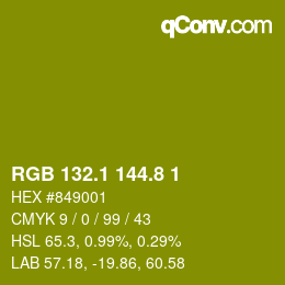 カラーコード: RGB 132.1 144.8 1 | qconv.com