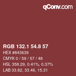 Color code: RGB 132.1 54.8 57 | qconv.com