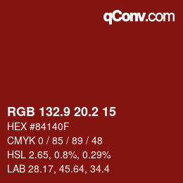 Color code: RGB 132.9 20.2 15 | qconv.com