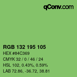 Código de color: RGB 132 195 105 | qconv.com