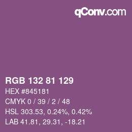 Farbcode: RGB 132 81 129 | qconv.com