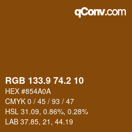 Color code: RGB 133.9 74.2 10 | qconv.com