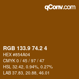Color code: RGB 133.9 74.2 4 | qconv.com