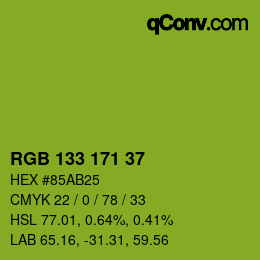 Color code: RGB 133 171 37 | qconv.com