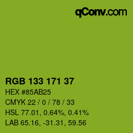 Color code: RGB 133 171 37 | qconv.com