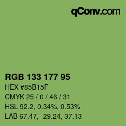Farbcode: RGB 133 177 95 | qconv.com