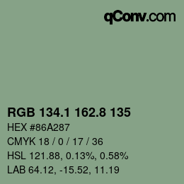 Farbcode: RGB 134.1 162.8 135 | qconv.com