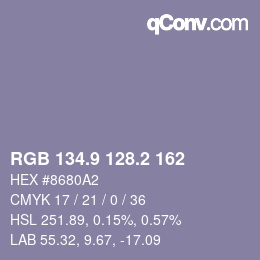 Color code: RGB 134.9 128.2 162 | qconv.com