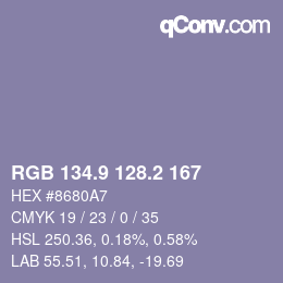 Color code: RGB 134.9 128.2 167 | qconv.com
