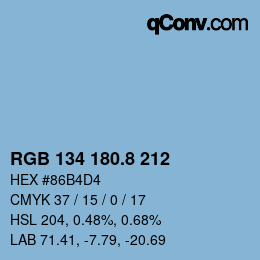 Color code: RGB 134 180.8 212 | qconv.com