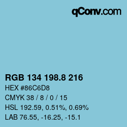 Color code: RGB 134 198.8 216 | qconv.com