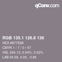 Color code: RGB 135.1 126.8 136 | qconv.com