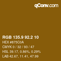 Color code: RGB 135.9 92.2 10 | qconv.com