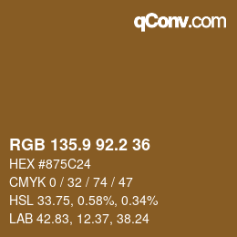 Color code: RGB 135.9 92.2 36 | qconv.com