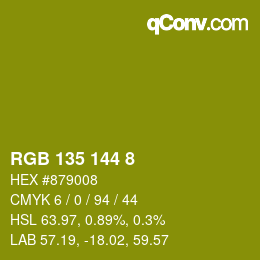 Color code: RGB 135 144 8 | qconv.com
