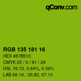 Color code: RGB 135 181 16 | qconv.com