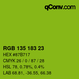 Color code: RGB 135 183 23 | qconv.com