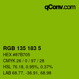 Color code: RGB 135 183 5 | qconv.com