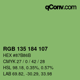 Farbcode: RGB 135 184 107 | qconv.com