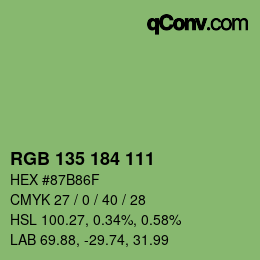 Farbcode: RGB 135 184 111 | qconv.com