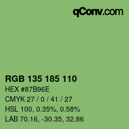 Farbcode: RGB 135 185 110 | qconv.com