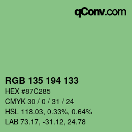 Farbcode: RGB 135 194 133 | qconv.com