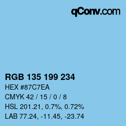 Color code: RGB 135 199 234 | qconv.com