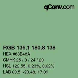 Color code: RGB 136.1 180.8 138 | qconv.com