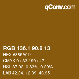 Color code: RGB 136.1 90.8 13 | qconv.com