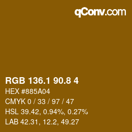 Farbcode: RGB 136.1 90.8 4 | qconv.com