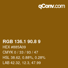 Color code: RGB 136.1 90.8 9 | qconv.com