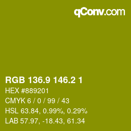 カラーコード: RGB 136.9 146.2 1 | qconv.com