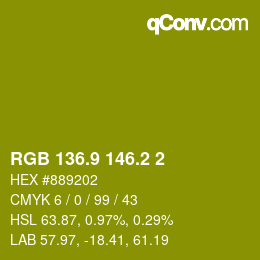 カラーコード: RGB 136.9 146.2 2 | qconv.com
