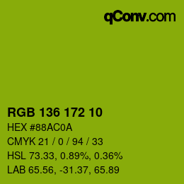 Color code: RGB 136 172 10 | qconv.com