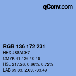 Color code: RGB 136 172 231 | qconv.com