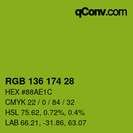 Color code: RGB 136 174 28 | qconv.com