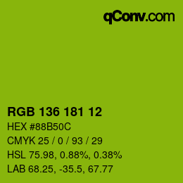 Color code: RGB 136 181 12 | qconv.com