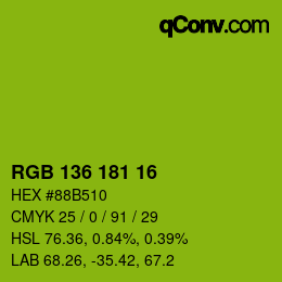 Color code: RGB 136 181 16 | qconv.com