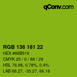Color code: RGB 136 181 22 | qconv.com