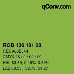 Farbcode: RGB 136 181 68 | qconv.com