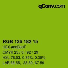 Color code: RGB 136 182 15 | qconv.com