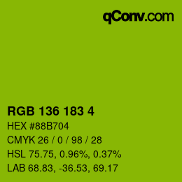 Color code: RGB 136 183 4 | qconv.com