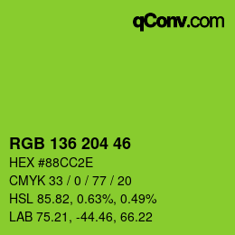 Color code: RGB 136 204 46 | qconv.com