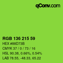 Color code: RGB 136 215 59 | qconv.com