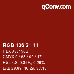 Color code: RGB 136 21 11 | qconv.com