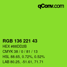 Color code: RGB 136 221 43 | qconv.com
